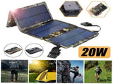 Foldable USB Solar Panel for Camping RVs Boats Smartphones and Laptops, 20 W Output, 5 V, Camouflage V1237-MS-912-024