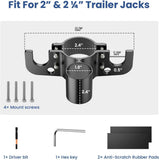 Aluminum Trailer Towing Chain Organizer with 7-Way Plug Holder- Heavy-Duty RV Tongue Jack V1258-DP02-WO-127