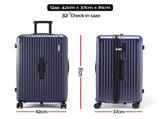 Wanderlite 32" Trunk Luggage Suitcase Travel TSA Type-C 5 Wheels Deep Indigo LUG-ABS-TRUK-32-DI