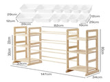 Levede Kids Toy Box Organiser 12 Bins 6 Shelves Display Storage Rack Playroom EA0302-NT-AU