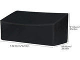 Outdoor Bench Cover, 52" W x 26" D x 35" H 2-Seater Patio Bench Cover Waterproof, 210D Heavy Duty V1188-CYX-J02-1928