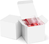 100 Pack of White 5x5x8cm Square Cube Card Gift Box - Folding Packaging Small rectangle/square Boxes V382-100WHBXCUBE5X5X8