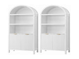 Artiss Buffet Sideboard Cabinet Pantry X2 180CM Arched Storage Bookshelf White FUR-Z-SID180-ARCH-WH-ABX2