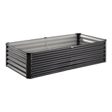 Metal Raised Garden Bed, 6 x 3 x 1.5 ft Outdoor Galvanized Box, with Open Bottom, Large V952-JSFXZZCZFXSHLZRC4V0