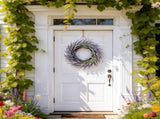 22" Soft Touch Lavender Wreath for Front Door - Spring Summer Purple Flower Wreath for Indoor V1258-DP02-C-2661