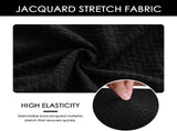 FORCHEER Dining Chair Covers and Covers Set Waterproof Black Jacquard 4 Dining Room Chair and V1259-DP01-F-13