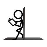 Metal Bookends,Black Human Shaped Book Holders with Non- Base,Decorative Sturdy Book Stopper for V1369-AZ3-W-14132