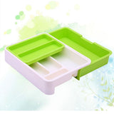 Kitchen Organizer Telescopic Storage Box Multi-Divided Design for Cutlery V1370-AZ4-20209