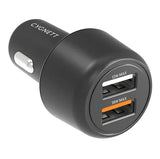 Cygnett CarPower 30W Dual Port Car Charger - Black , 3.6x V1202-V2-MPA-CG-30WDCC-BLK