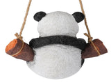 Panda Swing Statue Resin Animal Garden Outdoor Statue for Patio Yard Lawn Home Office V1294-YM0523-3111210393511