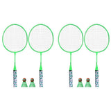 4X Badminton Rackets for Children,Shuttlecocks Racquet Sports Set with 4 Balls for Players Indoor V1192-AZ-W-23183