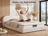 Giselle 20cm Firm Single Mattress Pocket Spring for Bedroom or Guest Room MATTRESS-E-NATURAL-20-S