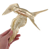Golden Resin Bird Wall Sculpture Realistic 3D Hanging Pendant Home Decor V1192-AZ-W-27619