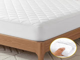 Giselle Waterproof Mattress Protector 100% Cotton Quilted Fitted Cover King MP-COT-WHITE-K