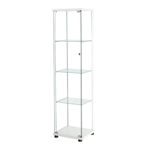 Stacked Display Cabinet Tempered Glass White DBOX1002-4-WH