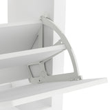 Levede Narrow Shoe Cabinet Organiser Storage Rack Flip-up Drawer 12 Pairs White EA0287-WH-AU