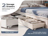 Artiss Noise-Free White Farmhouse Solid Wood Double Platform Bed Frame with Storage Headboard, WBED-F-BSHELF-D-WH-ABC