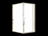 Adjustable Semi Frameless Shower Screen 74-82cm x 89-92cm With Gold Hardware For Modern Bathrooms V63-958191