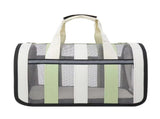 Size L Light Green And White Foldable Pet Carrier Bag - Lightweight, Breathable, and Spacious for V888-ELOSUNG21999