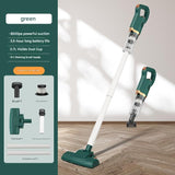 Green Cordless Handheld Vacuum Cleaner - 8500Pa Powerful Suction, 700mL Dust Cup, USB Rechargeable V888-ELOSUNG53049