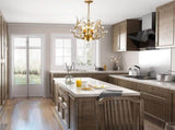 Crystal Chandelier Vintage, 3 Lights, Gold V178-34577