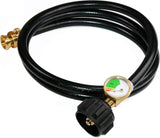 5 FT Hose Adapter with Tank Gauge for Weber Q1200, 1000 Grill, 1 lb to 20 lb V1188-CYX-DP-290