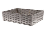 Wicker Storage Basket for Home, Multi-Function Imitation Rattan Table Organizer, and Stylish V1369-AZ3-W-18178