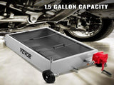 Low Profile Oil Drain Pan Truck Drain Pan 57 L with Pump Hose Casters V952-QCPYP15JLSYYLBYC1V0
