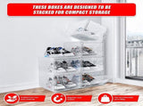 Sneaker Display Case Shoe Storage Organizer Box Stackable Plastic Clear Magnetic V63-839171