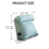 Adjustable Lumbar Support Cushion with Headrest for Office Chair and Car Seat, 45 x 45 x 20cm, Gray V1188-MS-325-0654