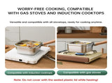 Induction Saucepan - Mini Deep Fryer - Milk Pan - Square Cooking Pot - Stainless Steel - With Frying V1189-WXF-260203-00358
