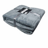 Jenny Mclean 300GSM Douce Super Soft Plush Blanket 220 x 240 cm Grey V442-RAN-BLANKET-300GSMDOUCE-GREY-RE