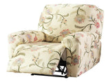 Recliner Anti Scratch Lazy Recliner Chair Protective Stretching Printed Reclining Chair V1107-102-26792-BEG-THREE-SEATER