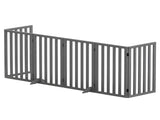 i.Pet Dog Gate Playpen Enclosure 6 Panels Pet Door Fence Wooden Play Pen Stair PET-GATE-WD-282X80-GR