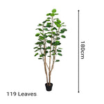 SOGA 180cm Plastic Potted Polyscias Scutellaria Plant Home Garden Artificial Tree, Home Decor APLANTFHJQD18080