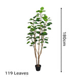 SOGA 2X 180cm Plastic Potted Polyscias Scutellaria Plant Home Garden Artificial Tree, Home Decor APLANTFHJQD18080X2