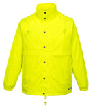 HUSKI STRATUS RAIN JACKET Waterproof Workwear Concealed Hood Windproof Packable - Yellow Fluro - 5XL V563-918032-STRATUS-YLWFLU-5XL