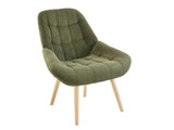 Nordic Tufted Wingback Accent Chair Olive Green Fabric V1127-AU-AM07-0LV