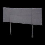 Linen Fabric Double Bed Headboard Bedhead - Grey V63-800797