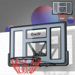 Everfit 45" Basketball Hoop Backboard Wall Mounted Ring Net Sports Pro System BAS-HOOP-D45-BLBK