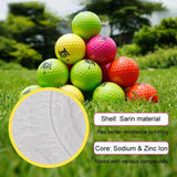 12-Pack Double Layer Golf Practice Balls - Colourful Competition Set PRL-86654060DBT