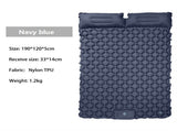 Double Outdoor Foot Pump Inflatable Sleeping Pad - 40D Nylon Camping Air Mattress V888-ELOSUNG56188-2