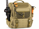 40L Khaki Fishing Tackle Backpack - Large Fishing Gear Storage Bag with Tackle Boxes Storage, Rod V888-ELOSUNG55760
