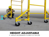 Baumr-AG Outrigger Wheel Set for Adjustable Mobile Scaffolding, 4pc V219-LDRSCFBMRAOTG