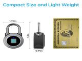 Fingerprint Padlock, Bluetooth Lock, Mobile APP, Smart Padlock with Keyless Biometric, Water V1370-AZ4-01493