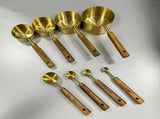Stainless Steel Measuring Cups and Spoons Set, Cooper Finish, 8-Piece for Baking and Cooking V178-59233