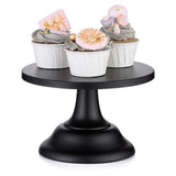 Black Dessert Holder Cookie Pedestal Stands Metal Trays for Desserts Round Gothic Serving Plate for V1192-AZ-W-14129