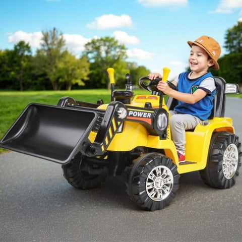 Rigo Kids Electric Ride On Car Bulldozer Digger Loader Remote 6V Yellow RCAR-BULLDOZER-YL