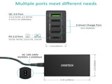 CHOETECH Q34U2Q 5-Port 60W PD Charger with 30W Power Delivery and 18W Quick Charge 3.0 V28-ELECHOQ34U2Q