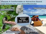 Dementia Digital Clock for Seniors, Extra Large Electric Calendar Clock With 20 Alarms Auto DST and V1237-MS-724-080